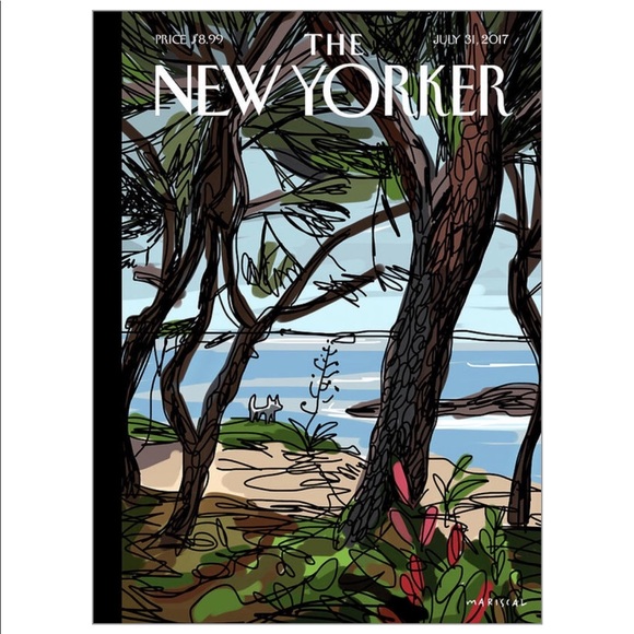 THE NEW YORKER • Private beach framed artwork - Picture 2 of 7